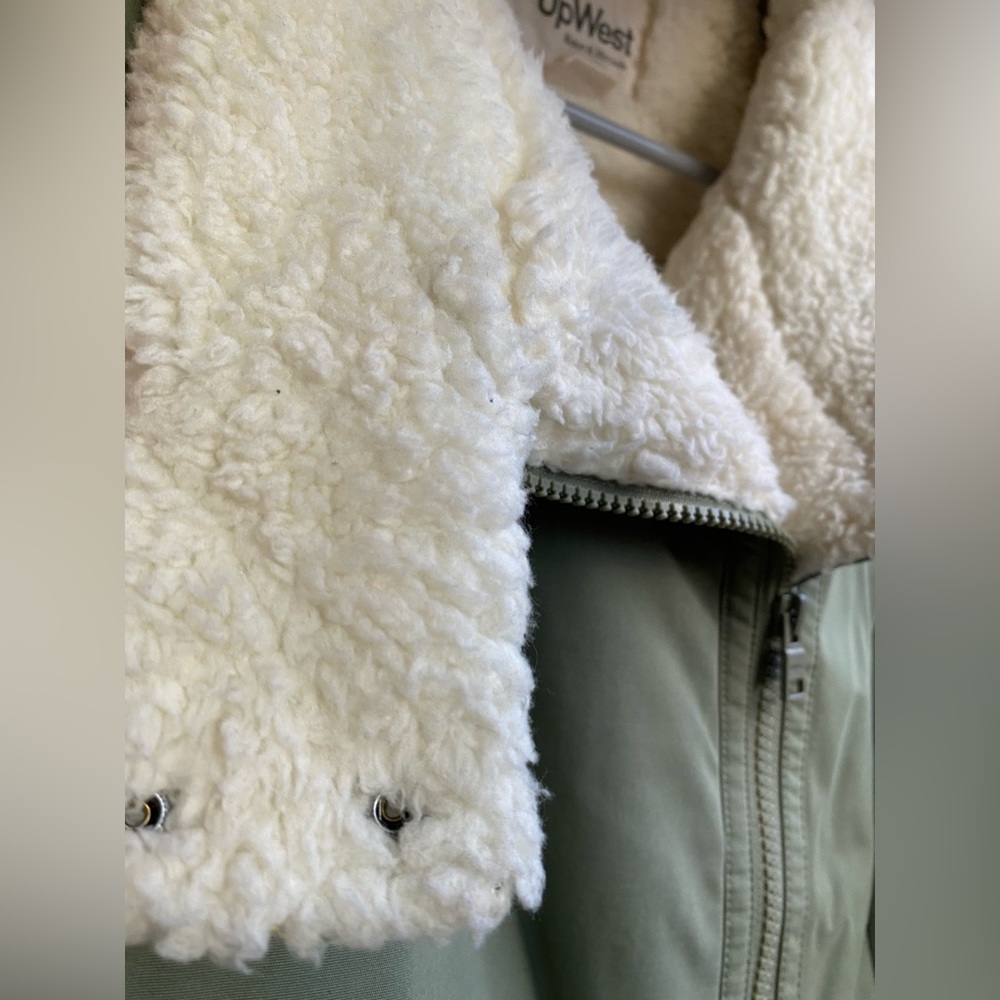 UpWest Sherpa-lined vest in canopy green